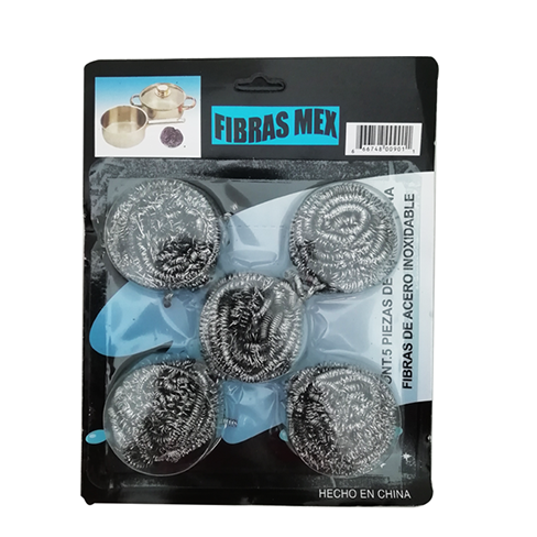 Fibra Espiral Mex 5Pz Metal