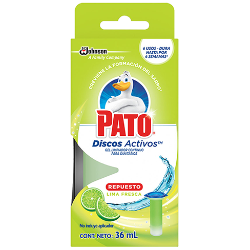 Gel Limpiador Pato 36Ml Discos Activos Lima Fresca                                                  