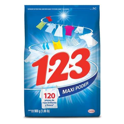 Detergente 123 800Gr Fresca Blancura