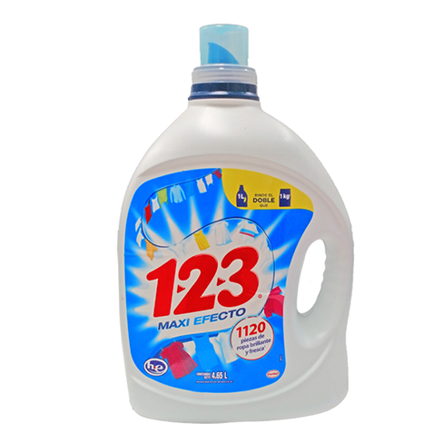 Detergente Liquido 123 4.65Lt Fresca Blancura