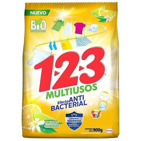 Detergente 123 800Gr Multiusos Antibacterial