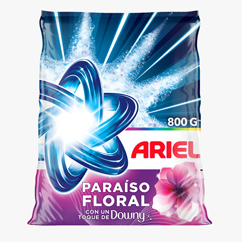 Detergente  Ariel 800Gr C/t/downy Paraiso Floral