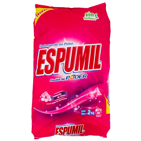 Detergente Espumil 2Kg Explosion De Flores Con Toque Suavizante Ac