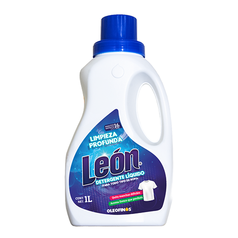 Detergente Liquido Leon Para Todo Tipo De Ropa 1Lt Floral