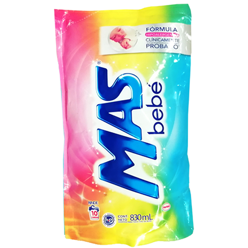 Detergente Liquido Mas Bebe 830Ml