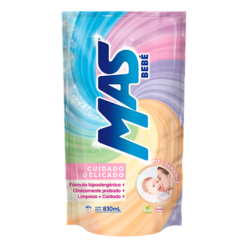 Detergente Liquido Mas Bebe 830Ml