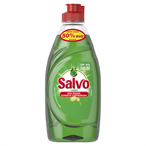 Detergente Liquido Salvo 300Ml Limon                                                                