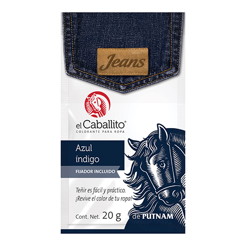 Colorante Para Ropa El Caballito 20Gr Azul Indigo Ac                                                