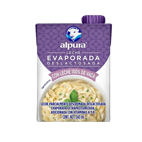 Leche Evaporada Alpura 340Ml Deslactosado