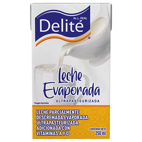 Leche Liquida Evaporada Delite 250Ml