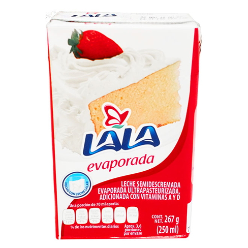 Leche Evaporada Lala 250Ml                                                                          