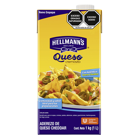 Queso Hellmans 1Lt Cheddar
