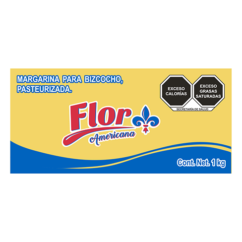 Margarina Flor Americana 1Kg. Barra Para Bizcocho