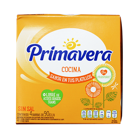 Margarina Primavera 90Gr Sin Sal