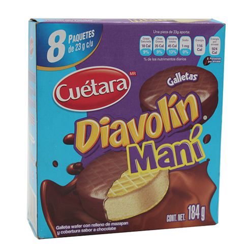 Galleta Cuetara Diavolin Mani 8Pz                                                                   