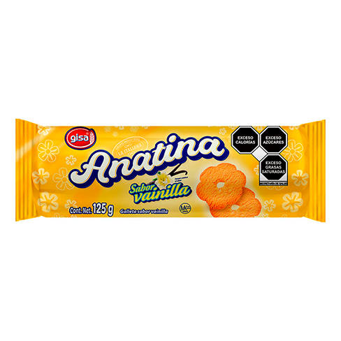 Galleta Gisa Anatinas 125Gr Vainilla                           