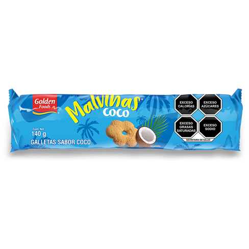 Galleta Golden Foods Malvinas 140Gr Coco