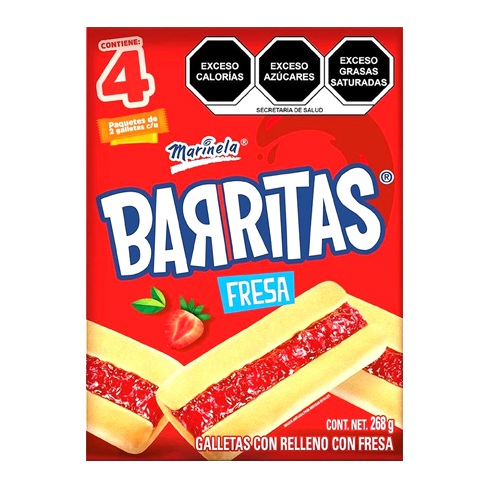 Galleta Marinela Barritas 268Gr Fresa                         