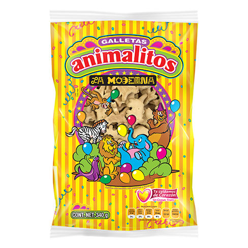 Galleta Moderna Animalitos 340Gr Zookies