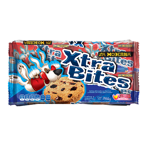 Galleta Moderna Xtra Bites 256Gr Con Chispas Chocolate