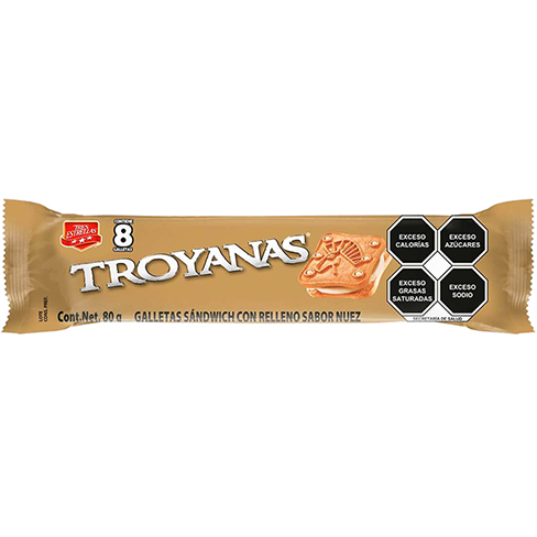 Galleta Tres Estrellas Troyanas 80Gr Nuez