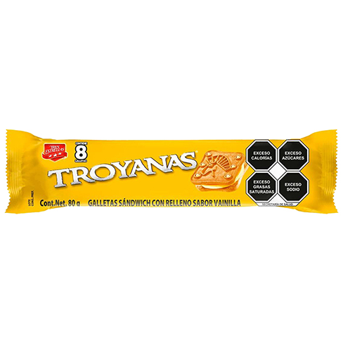 Galleta Tres Estrellas Troyanas 80Gr Vainilla