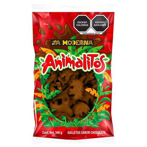 Galleta Moderna Animalitos 340Gr Chocolate