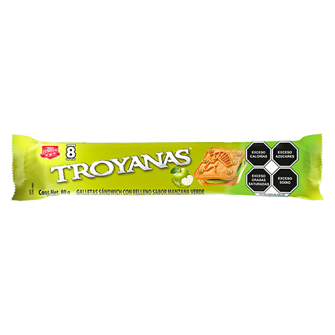 Galleta Tres Estrellas Troyanas 80Gr Manzana Verde                                                  