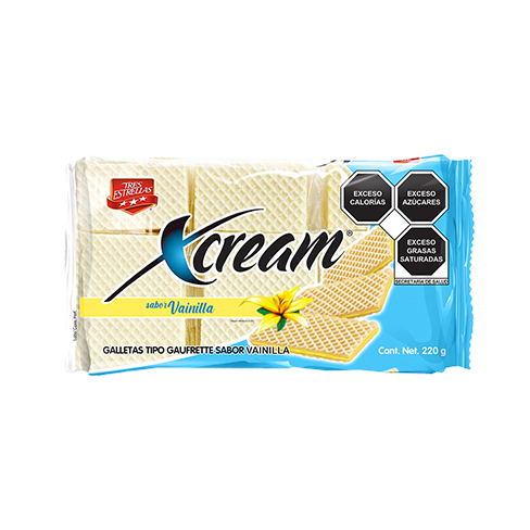 Galleta Tres Estrellas Xcream 220Gr Vainilla