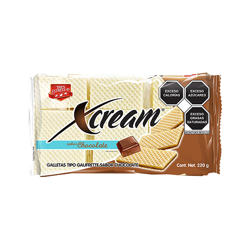 Galleta Tres Estrellas Xcream 220Gr Chocolate