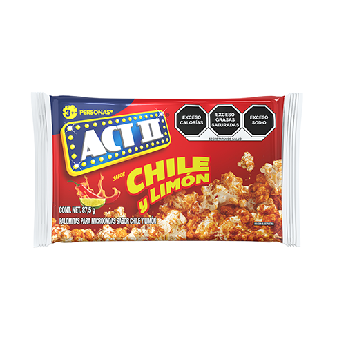 Palomitas Para Microondas Act Ii Chile Con Limon 1Pz                                                