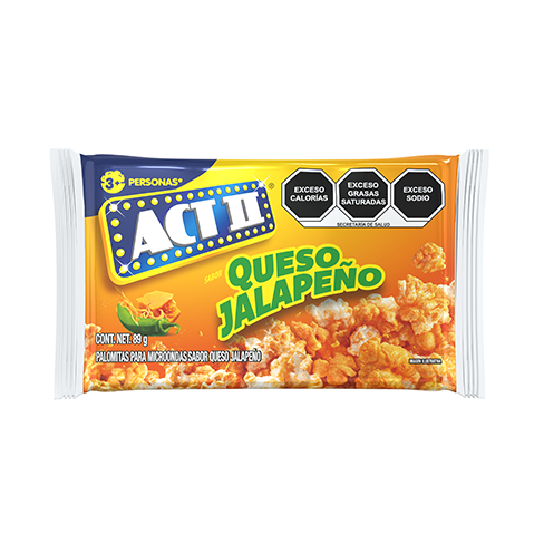 Palomitas Para Microondas Act.ii Queso Jalapeño 89Gr