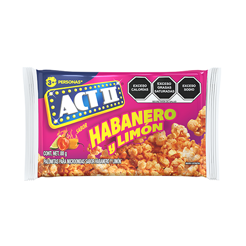 Palomitas Para Microondas Act.ii Habanero Limon 1Pz