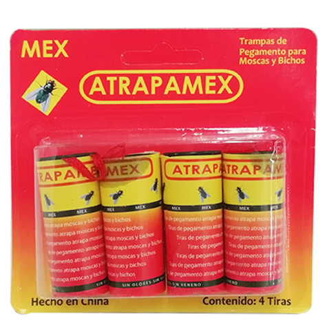 Trampa Atrapamex 4Pz Pegamento Atrapa Moscas Y Bichos                                               