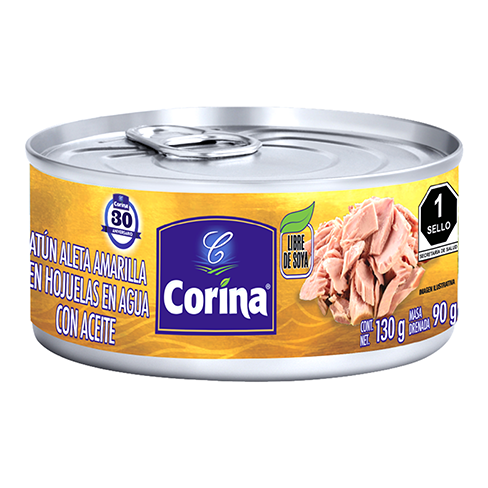 Atun Corina 130Gr En Aceite Hojuelas Sin Soya