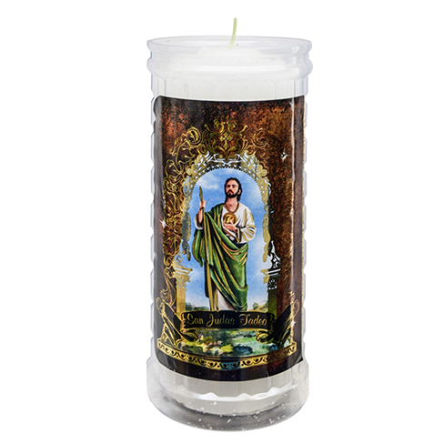 Veladora De Plastico Ecologica 1Pz #2 Esmeralda San Judas                                           