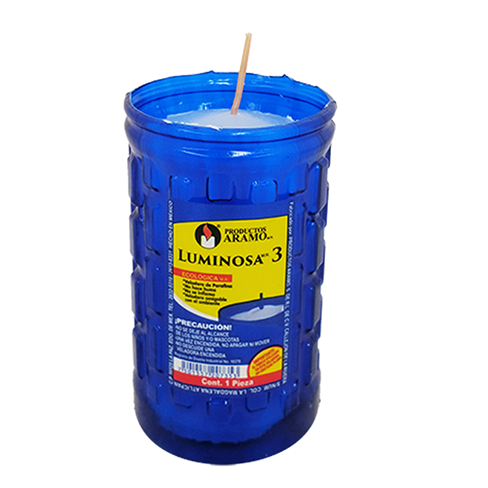 Veladora De Plastico Ecologica 1Pz #3 Luminosa Varios Colores