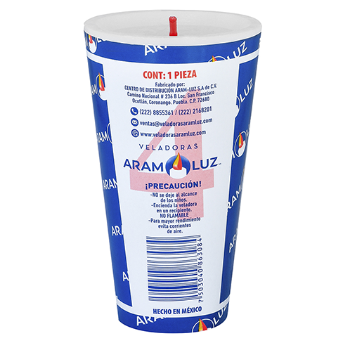 Veladora De Papel Ecologica 1Pz #4 Refaccion Cono Azul                                              