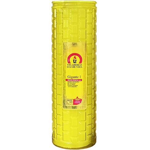 Veladora De Plastico Ecologica 1Pz #1 Luz De Vida Gigante Varios Colores Ac