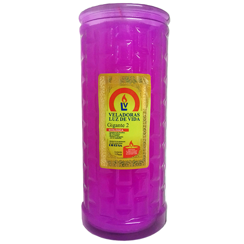 Veladora De Plastico Ecologica 1Pz #2 Luz De Vida Gigante Varios Colores Ac