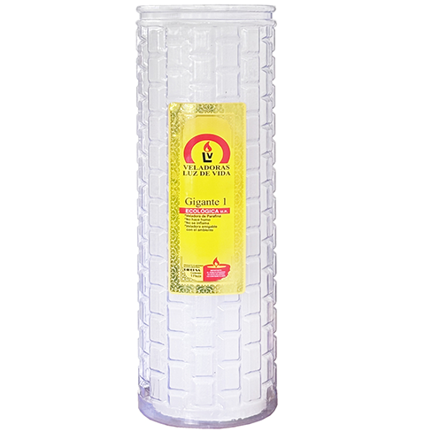 Veladora Ecologica Luz De Vida Gigante#1 1Pz Ac Blanco                                              