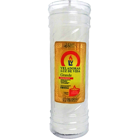 Veladora Ecologica Luz De Vida Grande 1Pz Ac Blanco                                                 