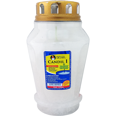 Veladora Ecologica Candil #1 1Pz Blanco                                                             