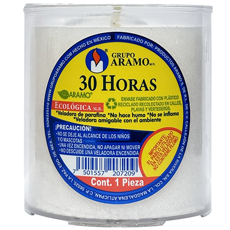 Vela Aromatica Ecologica 30 Hrs 1Pz Blanco                                                          