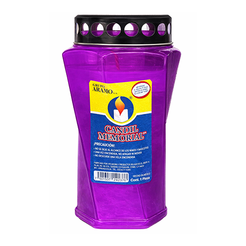 Veladora  Aramo Candil 1Pz Memorial Varios Colores