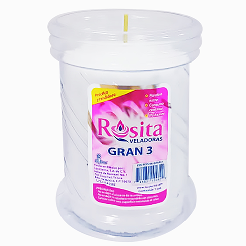 Veladora Luz Eterna 1Pz Rosita Gran 3