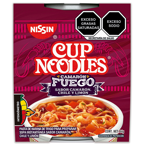 Sopa Instantanea Nissin 64Gr Camaron Fuego Ac                                                       