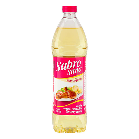 Aceite Comestible Sabrosano 850Ml Soya/canola Mantequilla