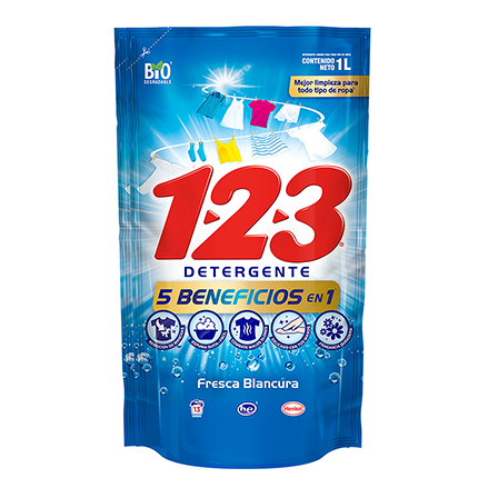 Detergente Liquido 123 1Lt Ac                                     