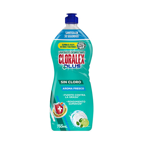 Detergente Liquido Lavatraste Desinfectante Cloralex 750Ml